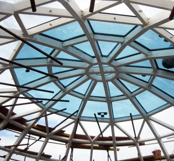 Steel structure glass dome