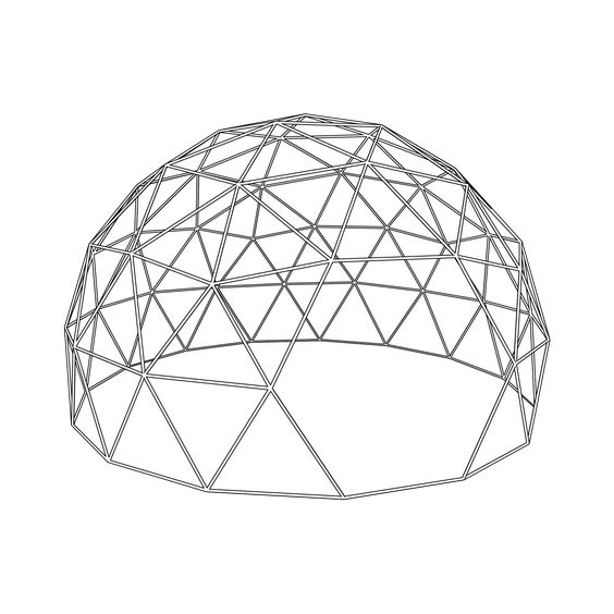 Aluminum shell structure glass dome