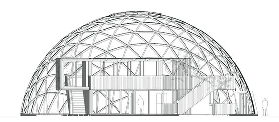 Steel structure glass dome