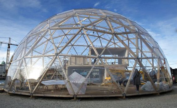 Steel structure glass dome