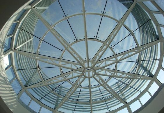 Steel structure glass dome