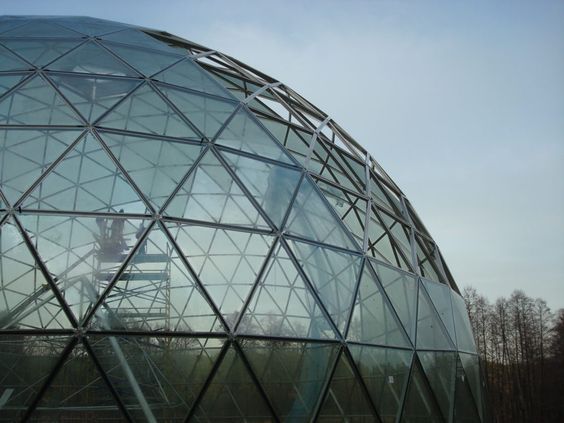 Aluminum shell structure glass dome