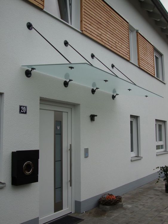 Cable support glass canopy