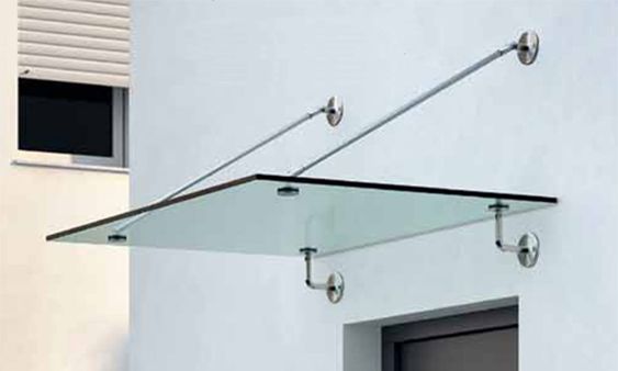 Cable support glass canopy