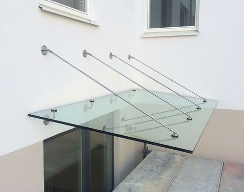 Cable support glass canopy